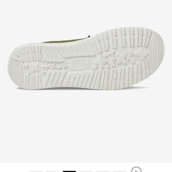 Hey Dude Men's Wally Mid Canvas Olive Men Shoes size 9 - Picture 3 of 9